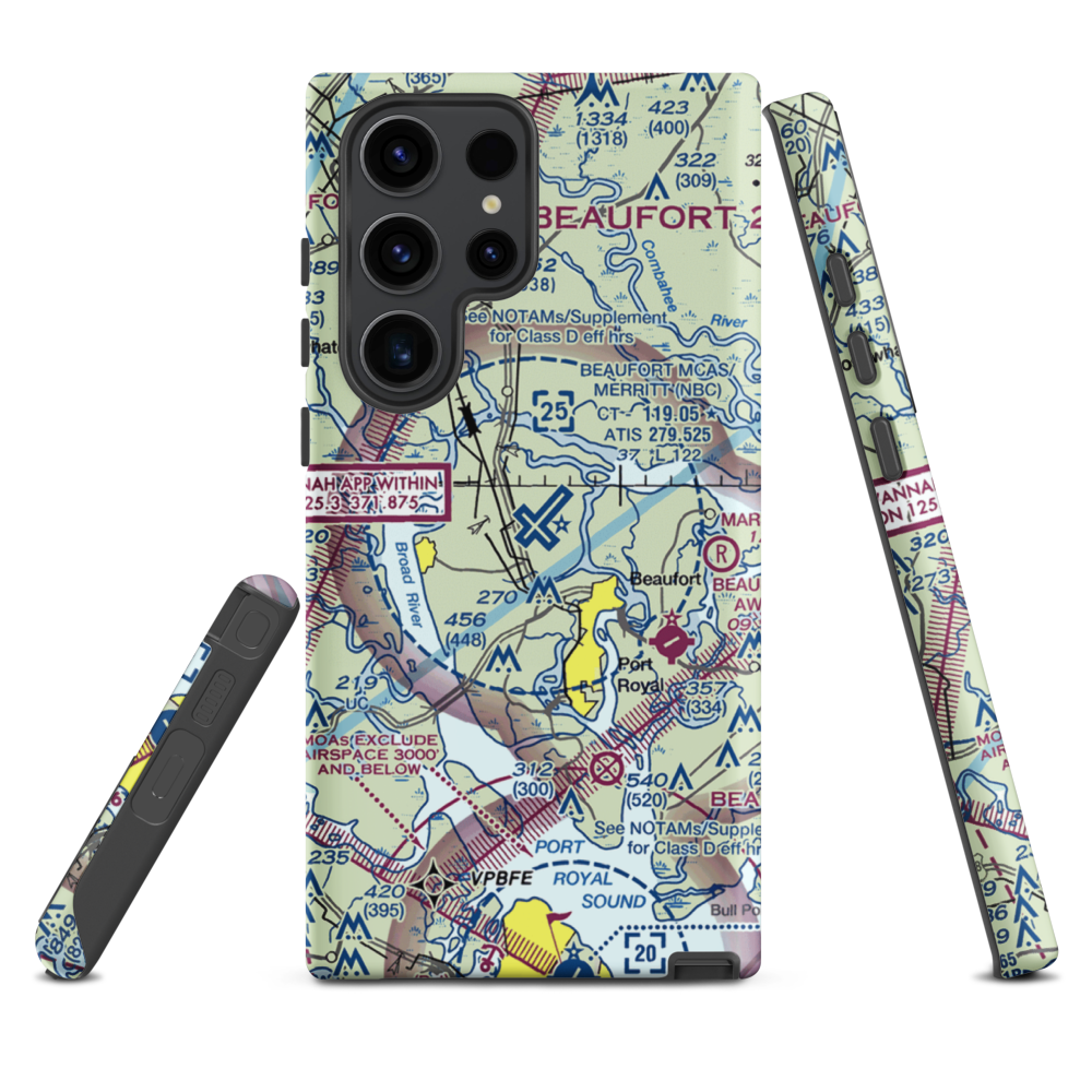 Beaufort MCAS - Merritt Field (NBC) VFR Sectional Samsung Phone Case Samsung Galaxy S23 Ultra model shown