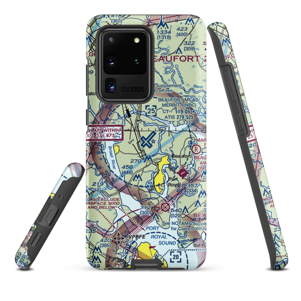 Beaufort MCAS - Merritt Field (NBC) VFR Sectional Samsung Phone Case Samsung Galaxy S20 Ultra model shown