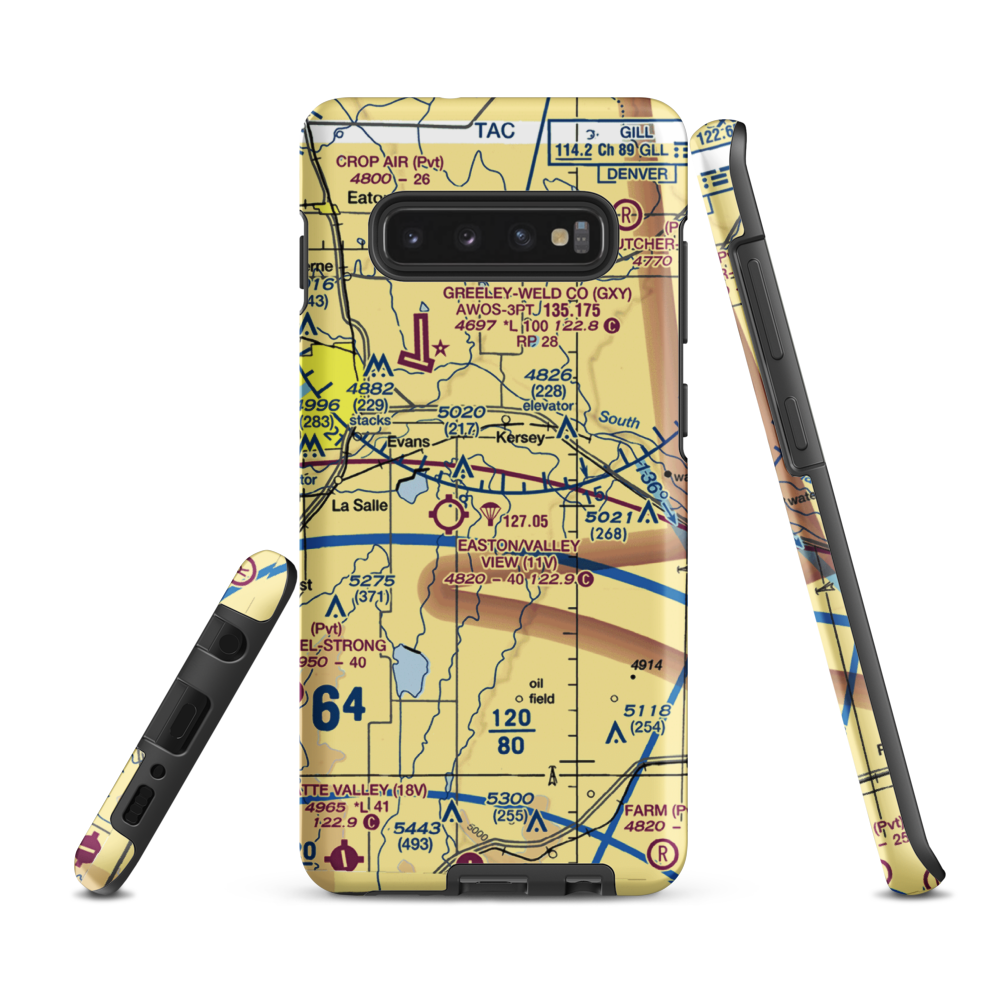 Beaugh Airport (9CO7) VFR Sectional Samsung Phone Case Samsung Galaxy S10 Plus model shown
