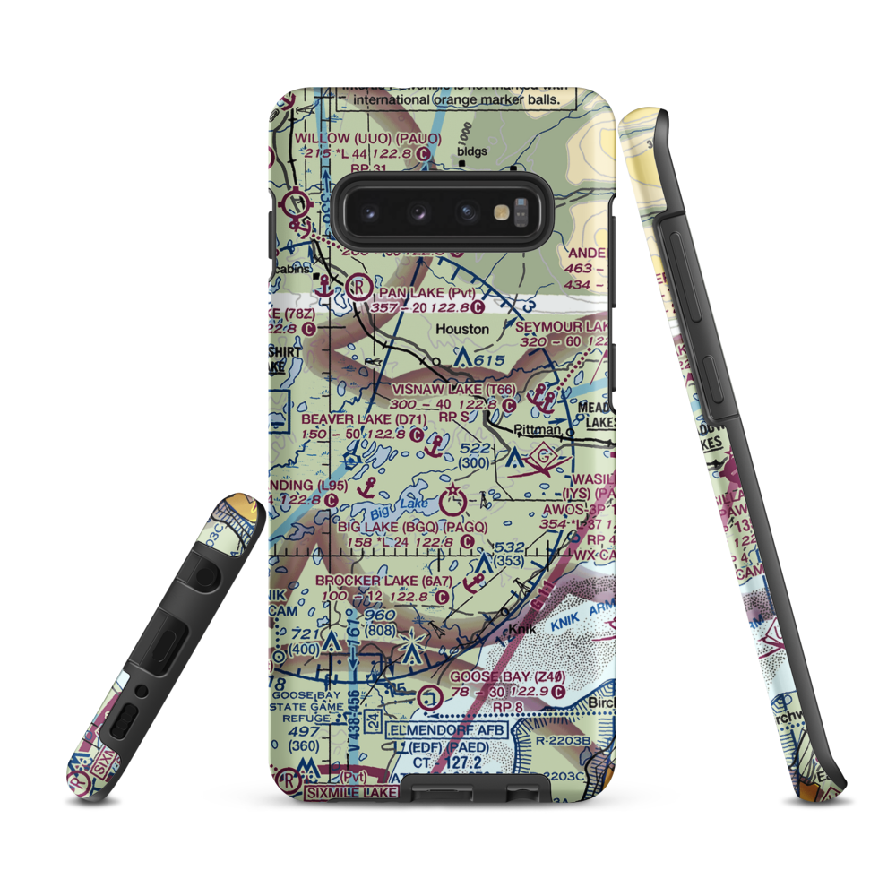 Beaver Lake Seaplane Base (D71) VFR Sectional Samsung Phone Case Samsung Galaxy S10 Plus model shown