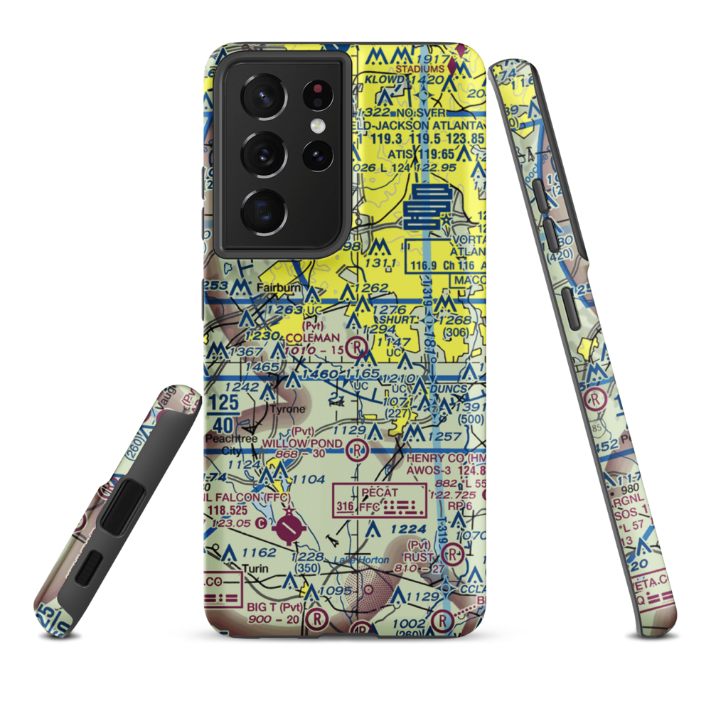 Beck Field (GA92) VFR Sectional Samsung Phone Case Samsung Galaxy S21 Plus model shown