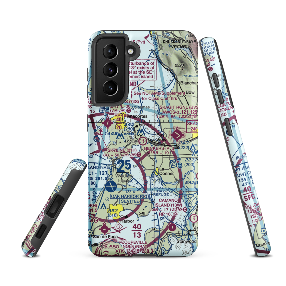 Becker's Landing Airport (WN18) VFR Sectional Samsung Phone Case Samsung Galaxy S21 Ultra model shown