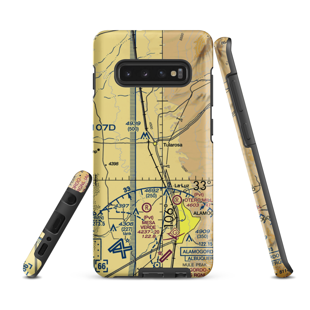 Beckett Farm Airport (NM28) VFR Sectional Samsung Phone Case Samsung Galaxy S10 Plus model shown