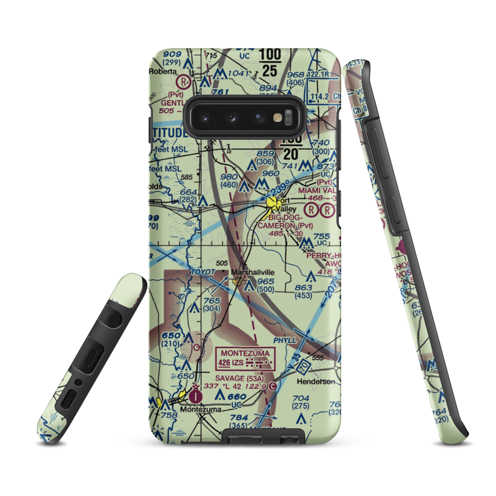 Beckley Farms Airport (1GE4) VFR Sectional Samsung Phone Case Samsung Galaxy S10 Plus model shown