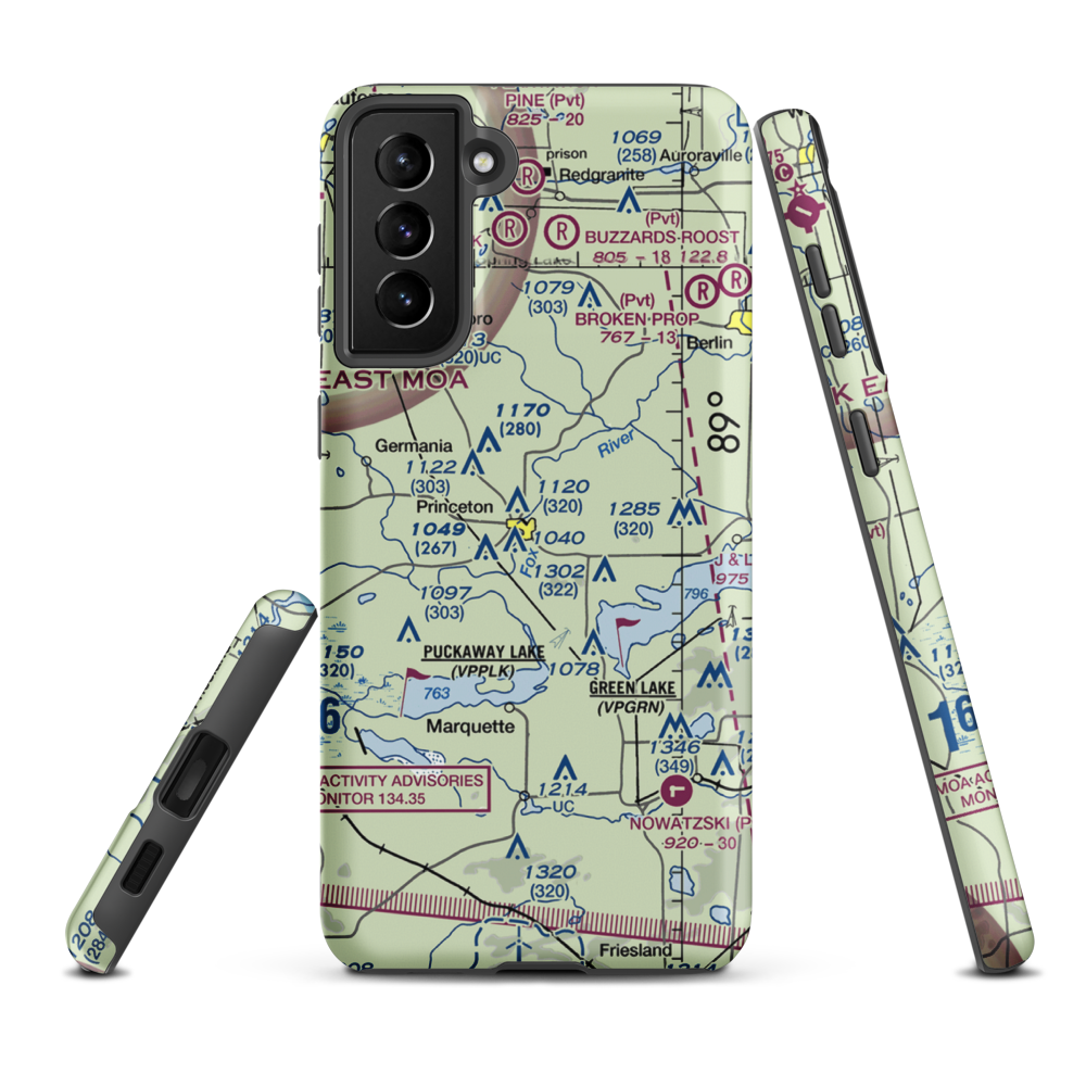 Bed-Ah-Wick Field (1WI3) VFR Sectional Samsung Phone Case Samsung Galaxy S21 Plus model shown