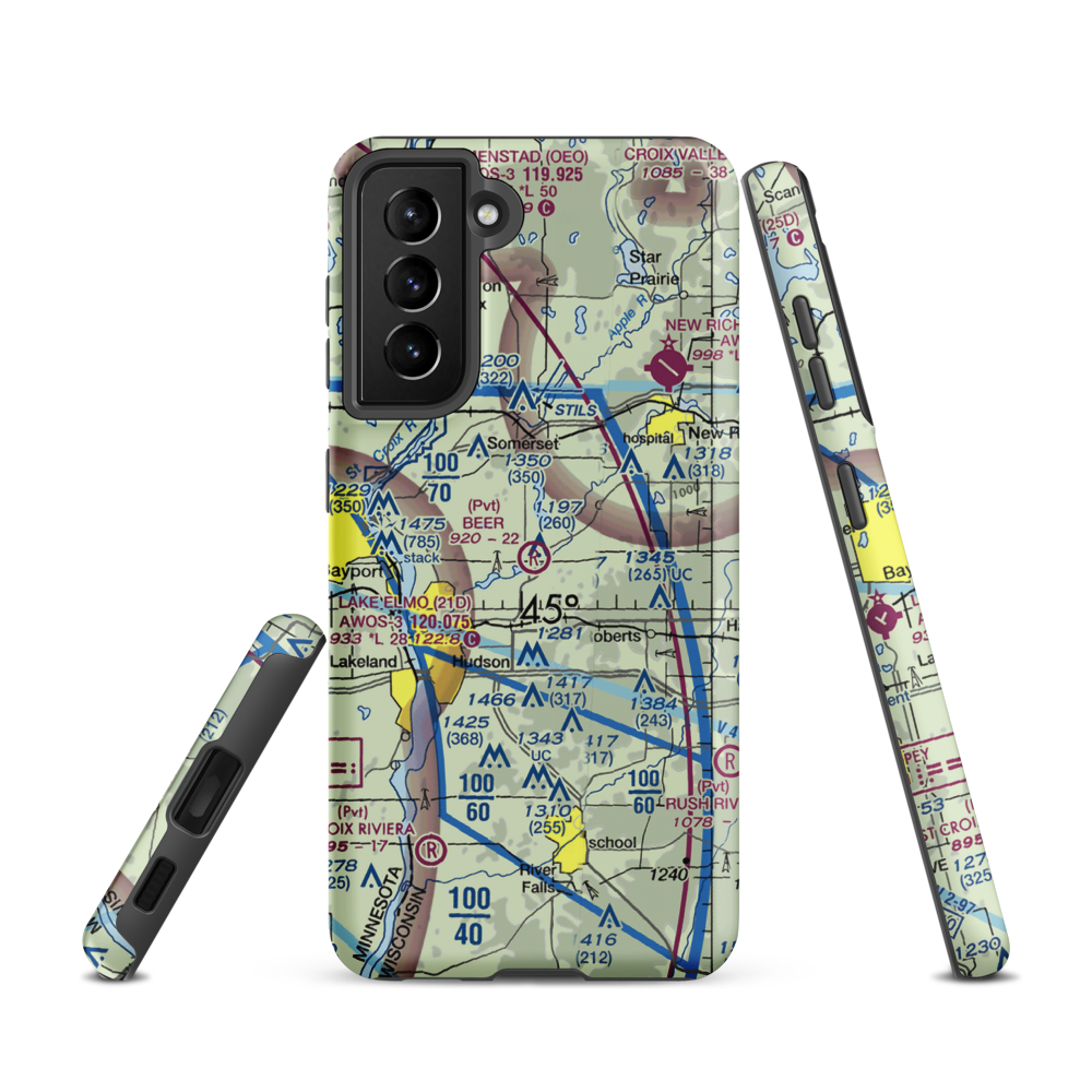 Beer Airport (02WI) VFR Sectional Samsung Phone Case Samsung Galaxy S21 model shown
