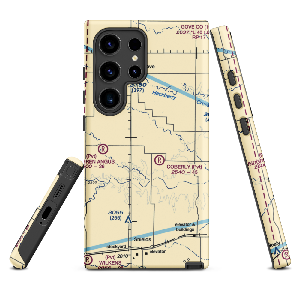 Beesley Farms Airport (SN66) VFR Sectional Samsung Phone Case Samsung Galaxy S24 Ultra model shown