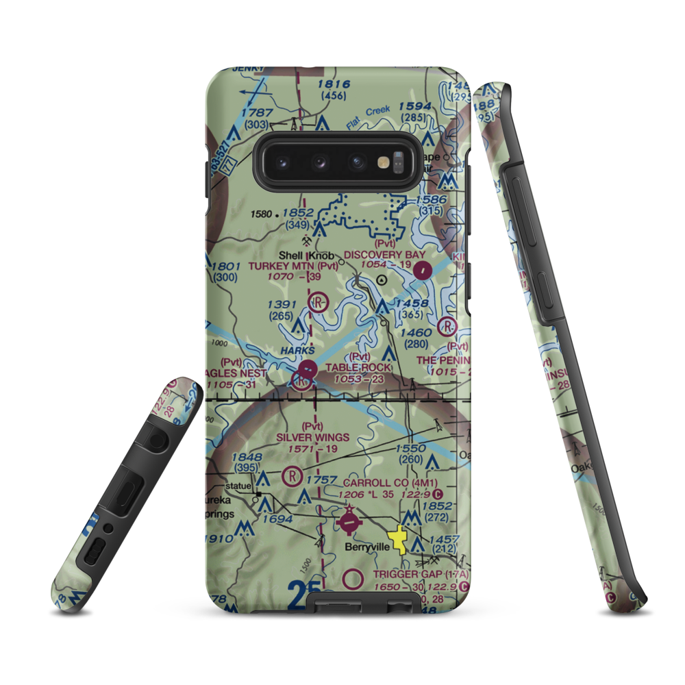 Bel-Voir Acres Airport (MO61) VFR Sectional Samsung Phone Case Samsung Galaxy S10 Plus model shown