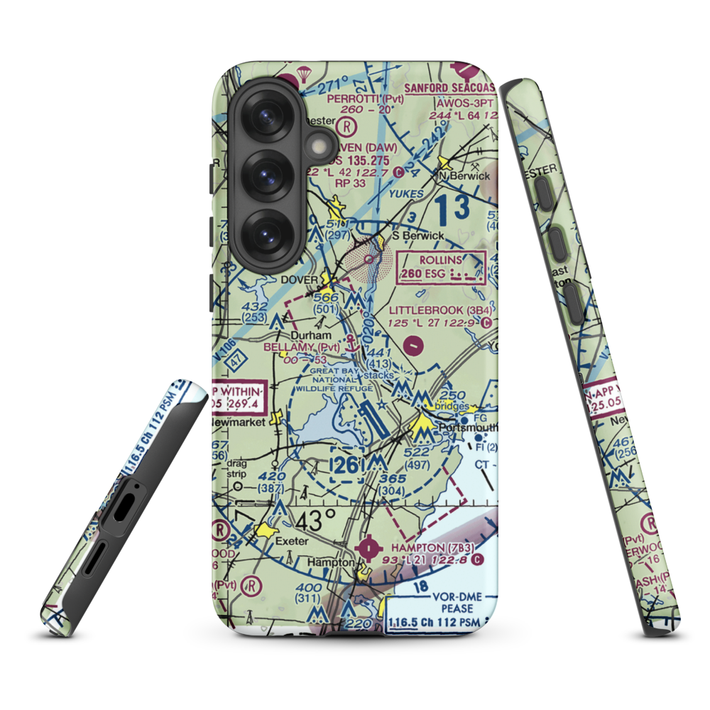 Bellamy River Seaplane Base (NH01) VFR Sectional Samsung Phone Case Samsung Galaxy S25 Plus model shown