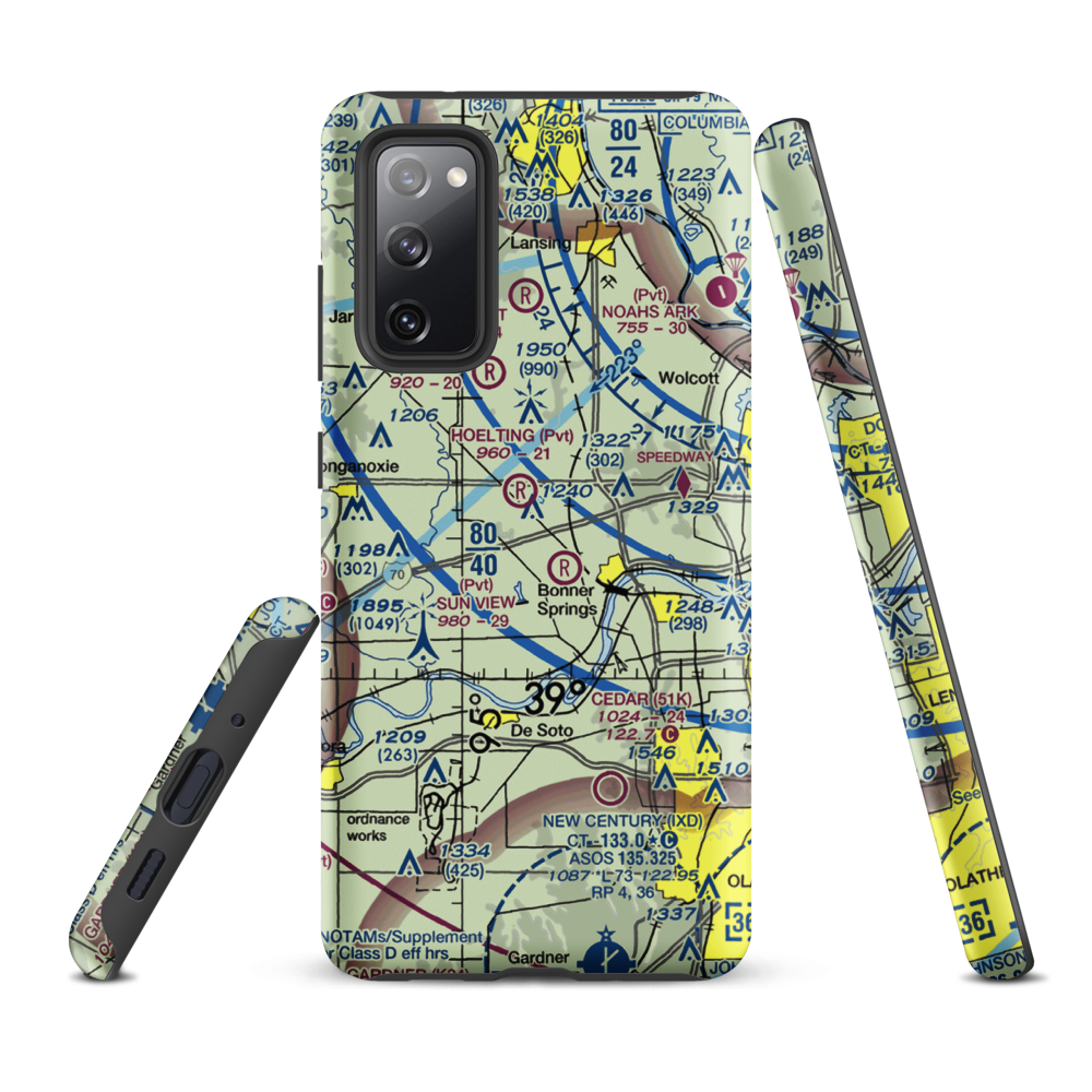 Belleair Airport (1KS9) VFR Sectional Samsung Phone Case Samsung Galaxy S20 FE model shown