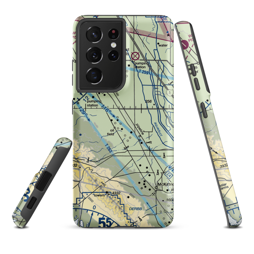 Belridge Strip (1CA1) VFR Sectional Samsung Phone Case Samsung Galaxy S21 Ultra model shown