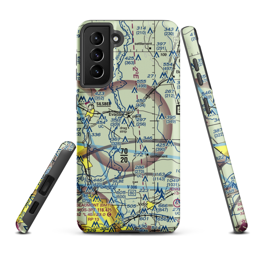 Ben Bruce Memorial Airpark (EVA) VFR Sectional Samsung Phone Case Samsung Galaxy S21 FE model shown
