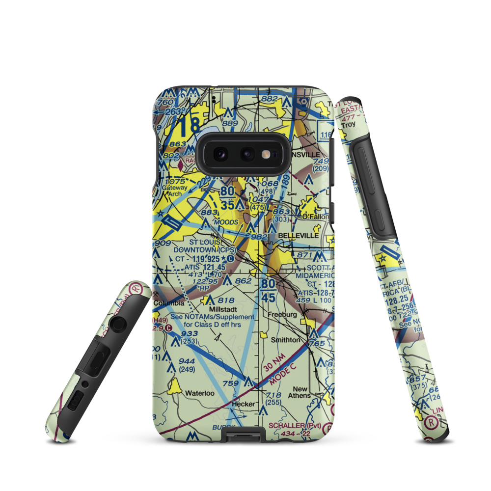 Ben Emge Airport (2IL7) VFR Sectional Samsung Phone Case Samsung Galaxy S10e model shown