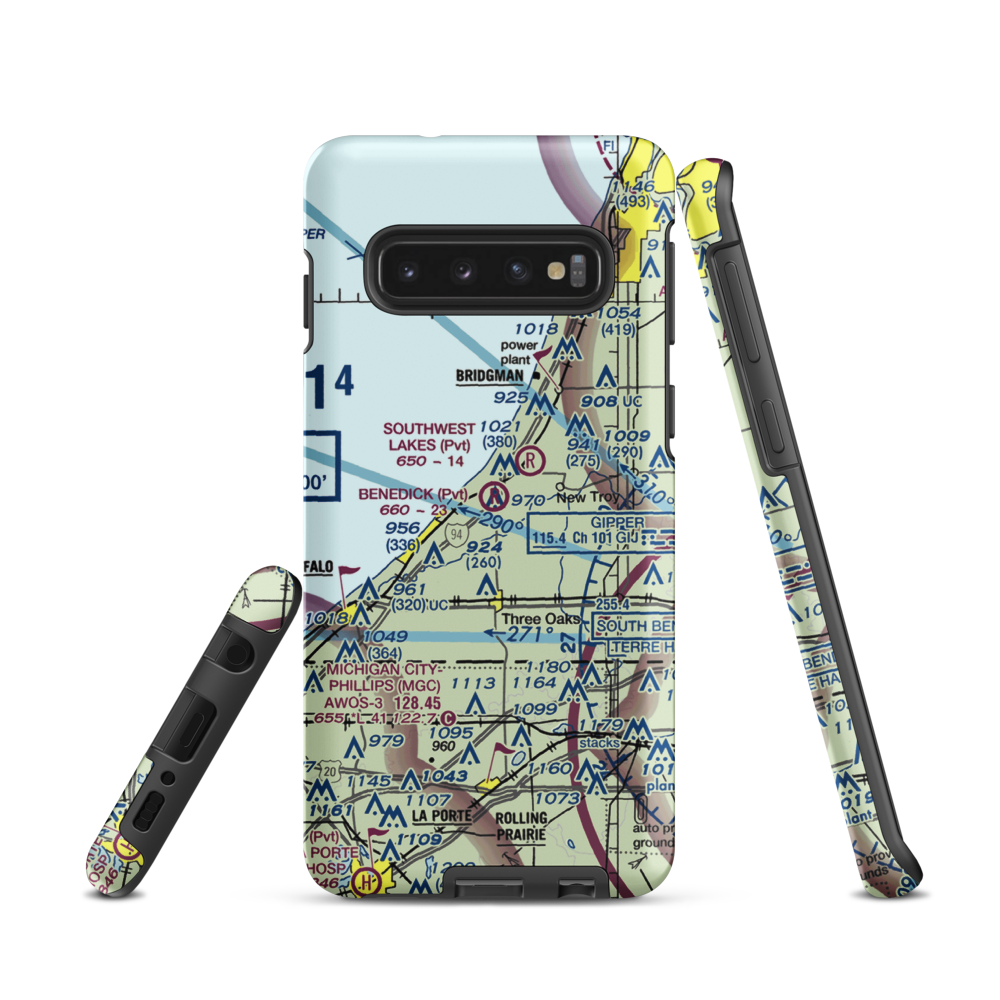 Benedick Airport (4MI6) VFR Sectional Samsung Phone Case Samsung Galaxy S10 model shown