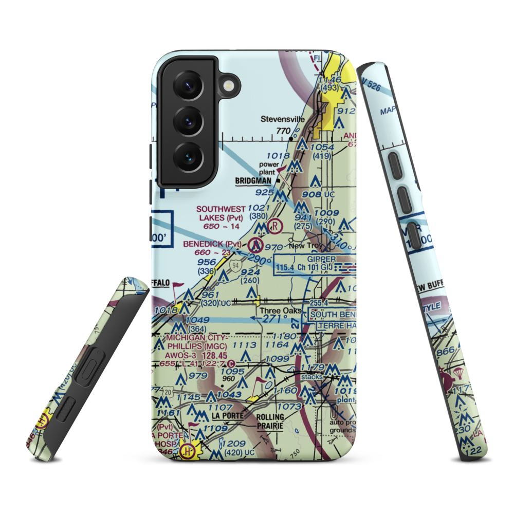 Benedick Airport (4MI6) VFR Sectional Samsung Phone Case Samsung Galaxy S22 Plus model shown