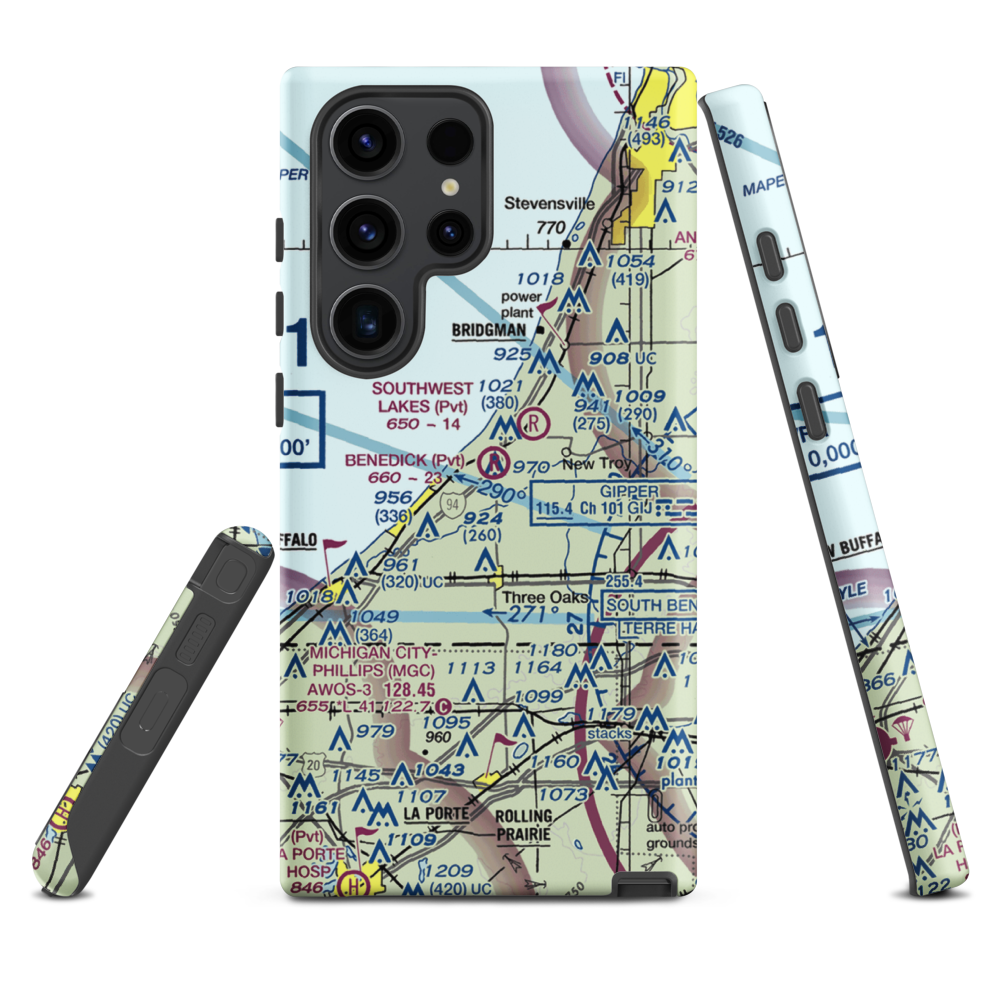 Benedick Airport (4MI6) VFR Sectional Samsung Phone Case Samsung Galaxy S23 Ultra model shown