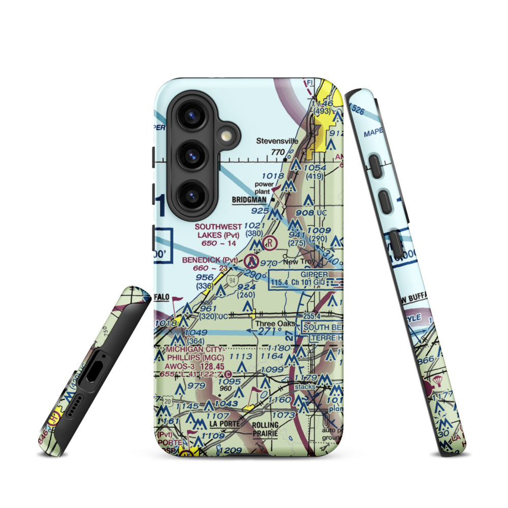 Benedick Airport (4MI6) VFR Sectional Samsung Phone Case Samsung Galaxy S24 model shown