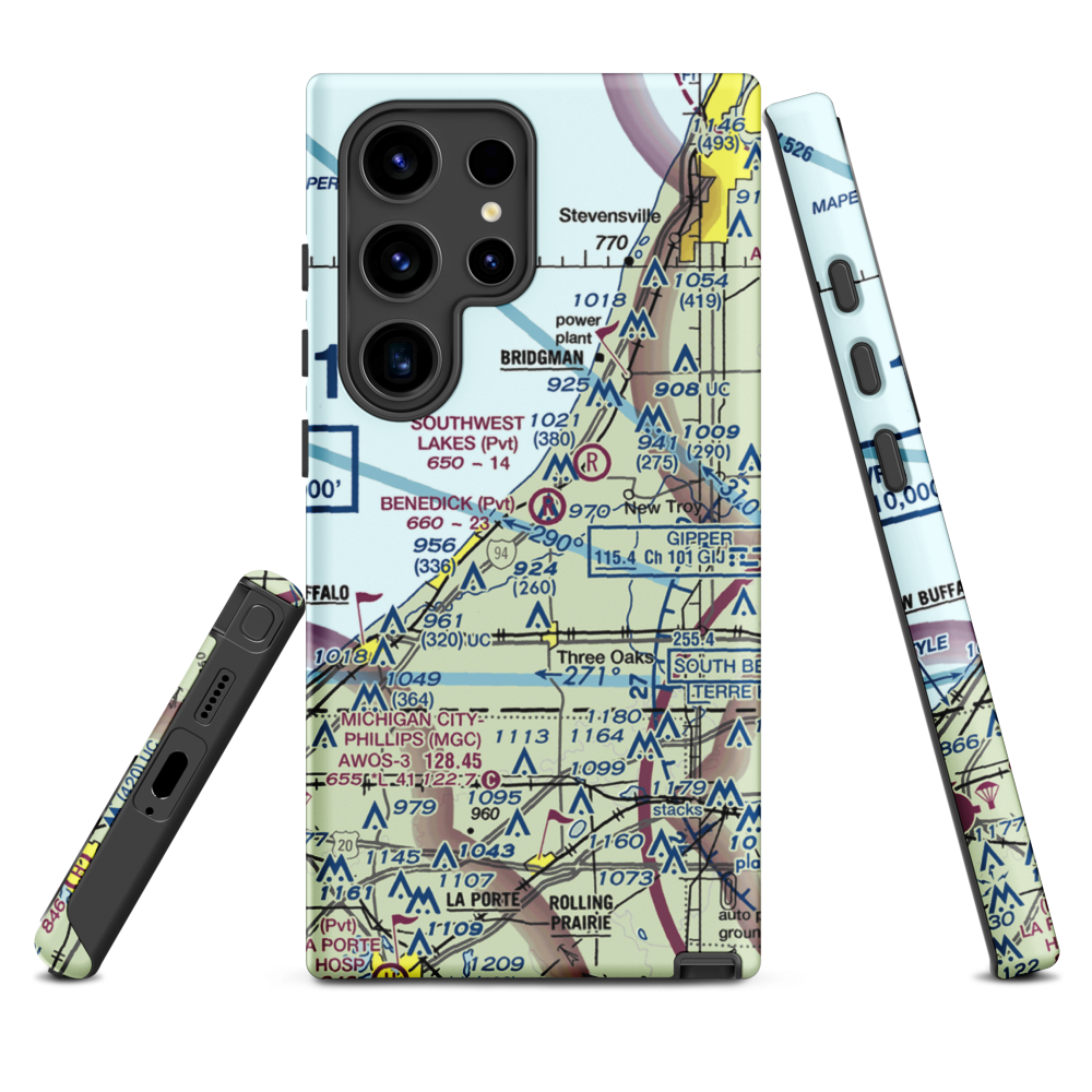 Benedick Airport (4MI6) VFR Sectional Samsung Phone Case Samsung Galaxy S24 Ultra model shown