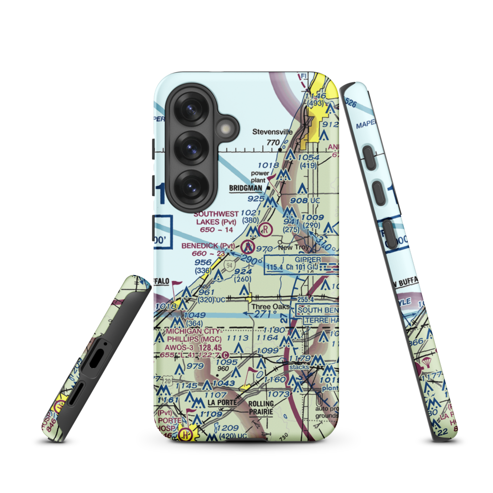 Benedick Airport (4MI6) VFR Sectional Samsung Phone Case Samsung Galaxy S25 model shown