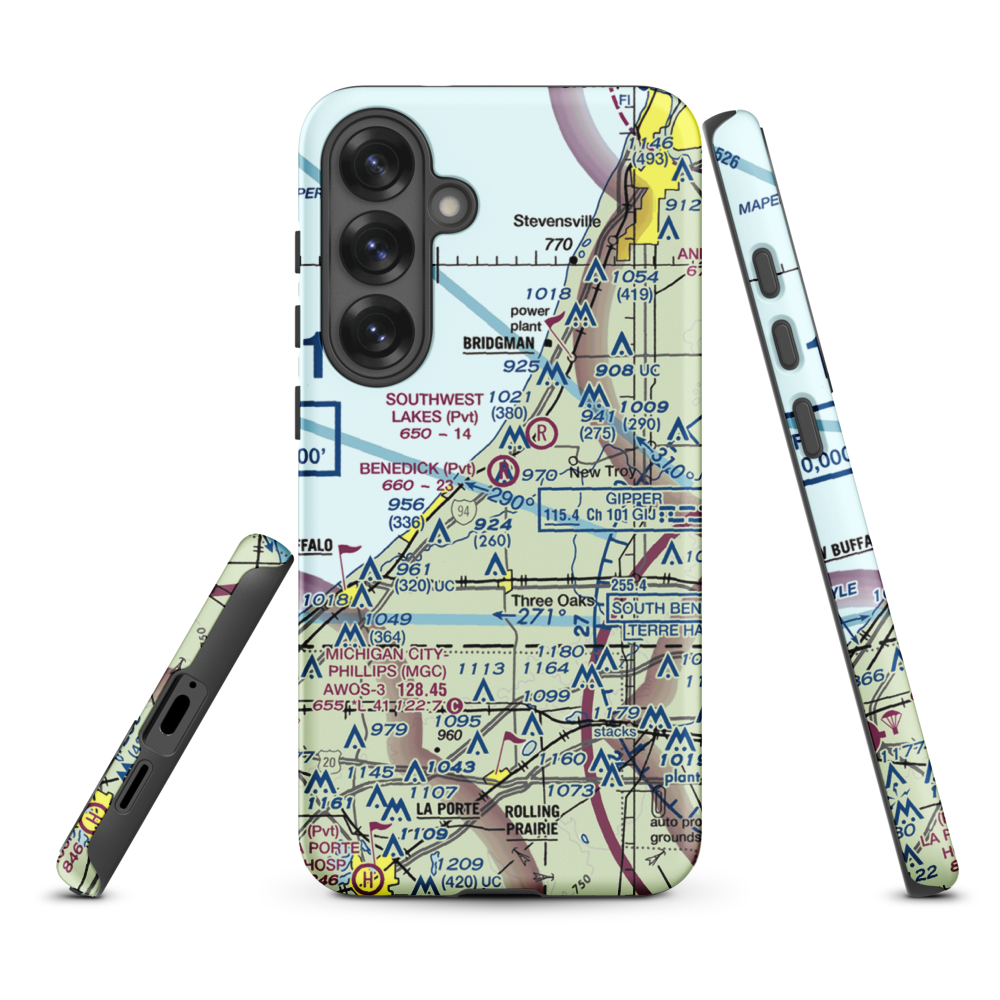 Benedick Airport (4MI6) VFR Sectional Samsung Phone Case Samsung Galaxy S25 Plus model shown