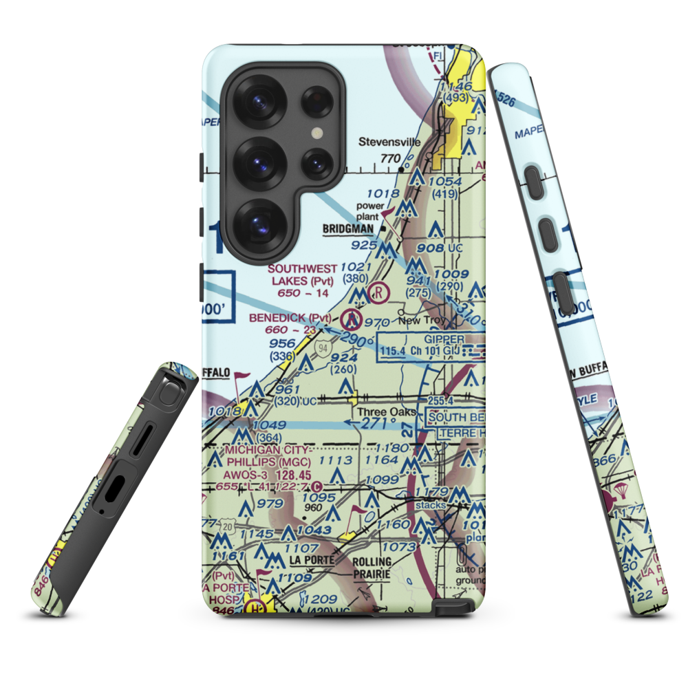 Benedick Airport (4MI6) VFR Sectional Samsung Phone Case Samsung Galaxy S25 Ultra model shown