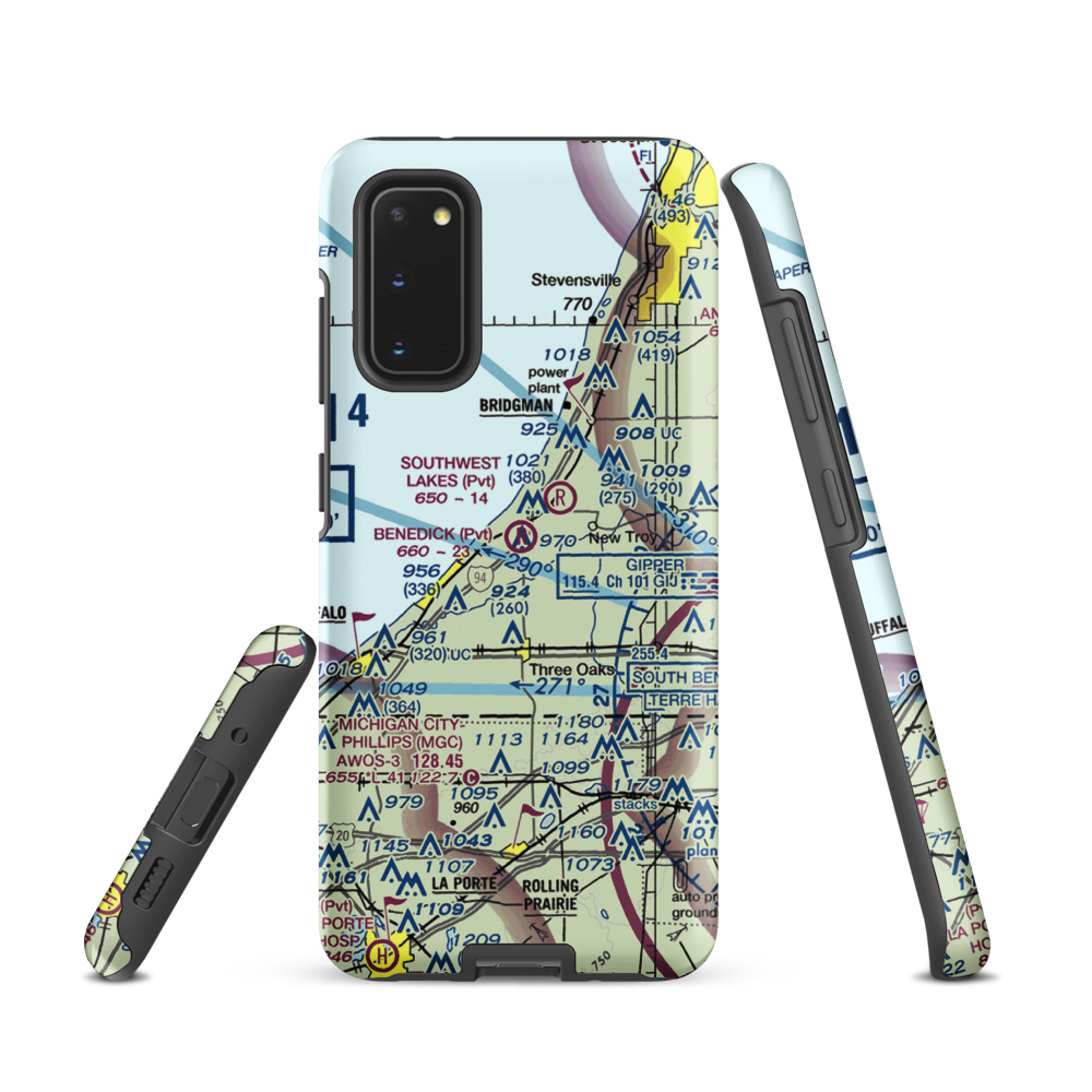 Benedick Airport (4MI6) VFR Sectional Samsung Phone Case Samsung Galaxy S20 model shown