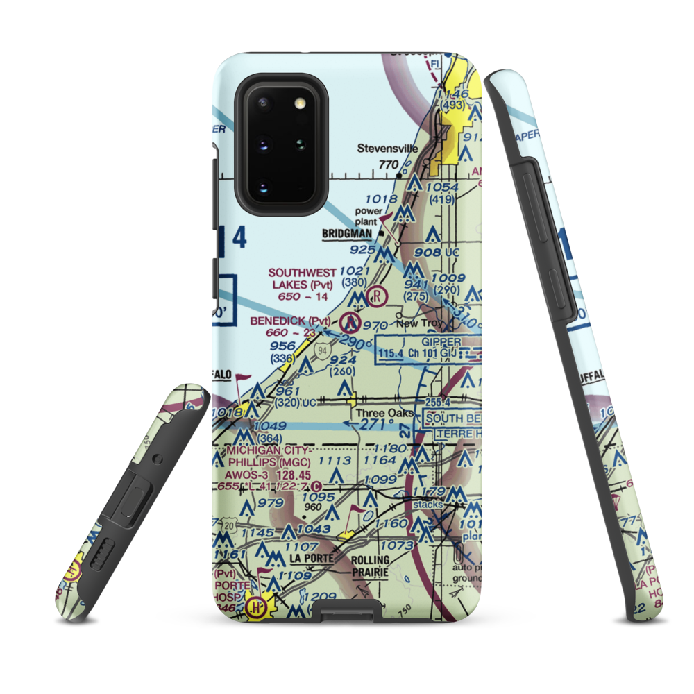 Benedick Airport (4MI6) VFR Sectional Samsung Phone Case Samsung Galaxy S20 Plus model shown