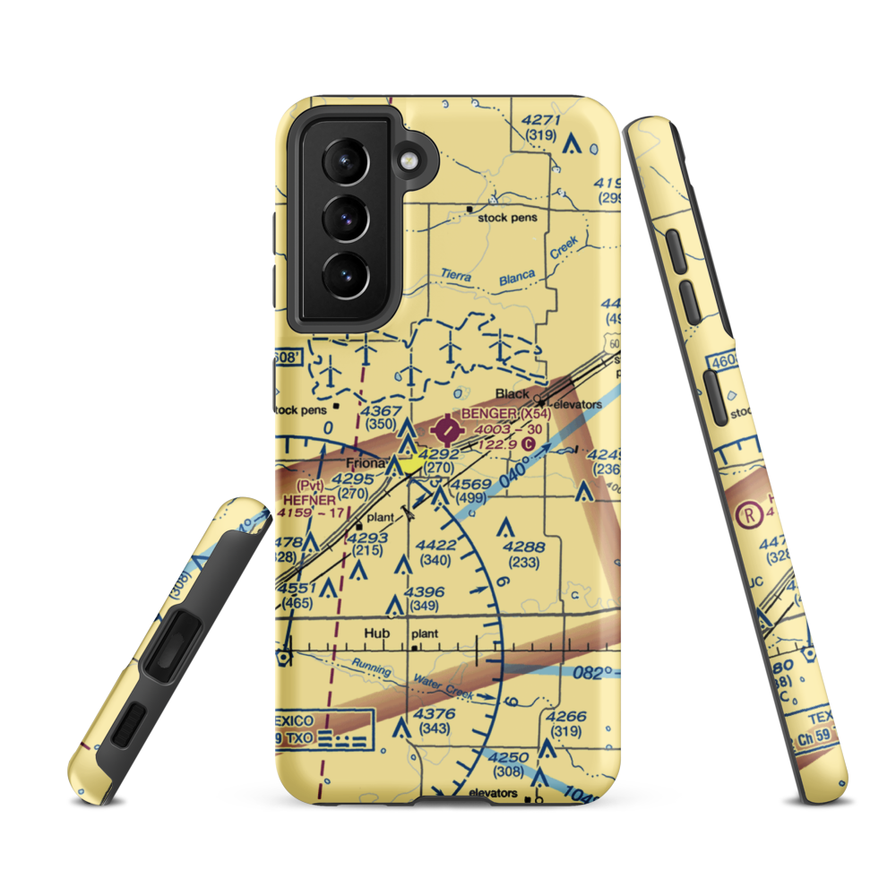 Benger Air Park (X54) VFR Sectional Samsung Phone Case Samsung Galaxy S21 Ultra model shown