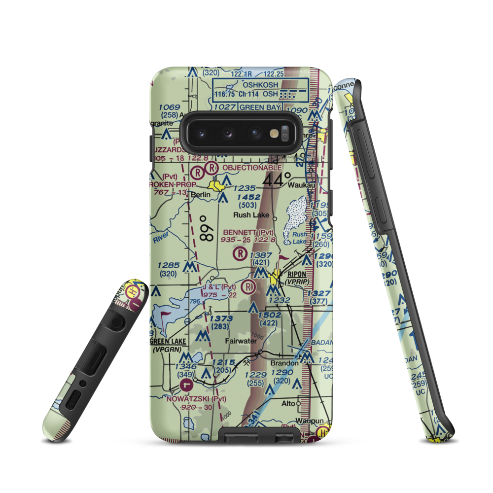 Bennet Field (WI67) VFR Sectional Samsung Phone Case Samsung Galaxy S10 model shown