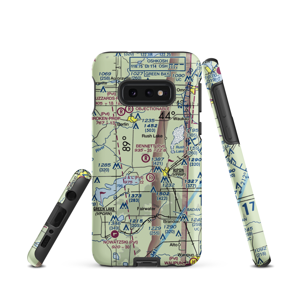 Bennet Field (WI67) VFR Sectional Samsung Phone Case Samsung Galaxy S10 Plus model shown