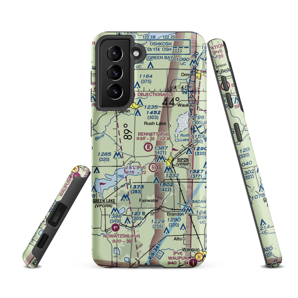 Bennet Field (WI67) VFR Sectional Samsung Phone Case Samsung Galaxy S21 FE model shown