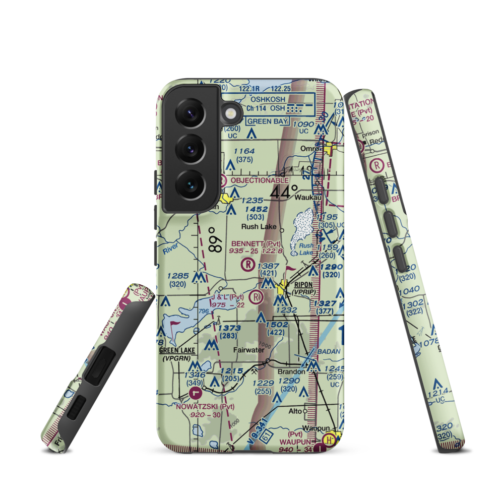 Bennet Field (WI67) VFR Sectional Samsung Phone Case Samsung Galaxy S22 model shown