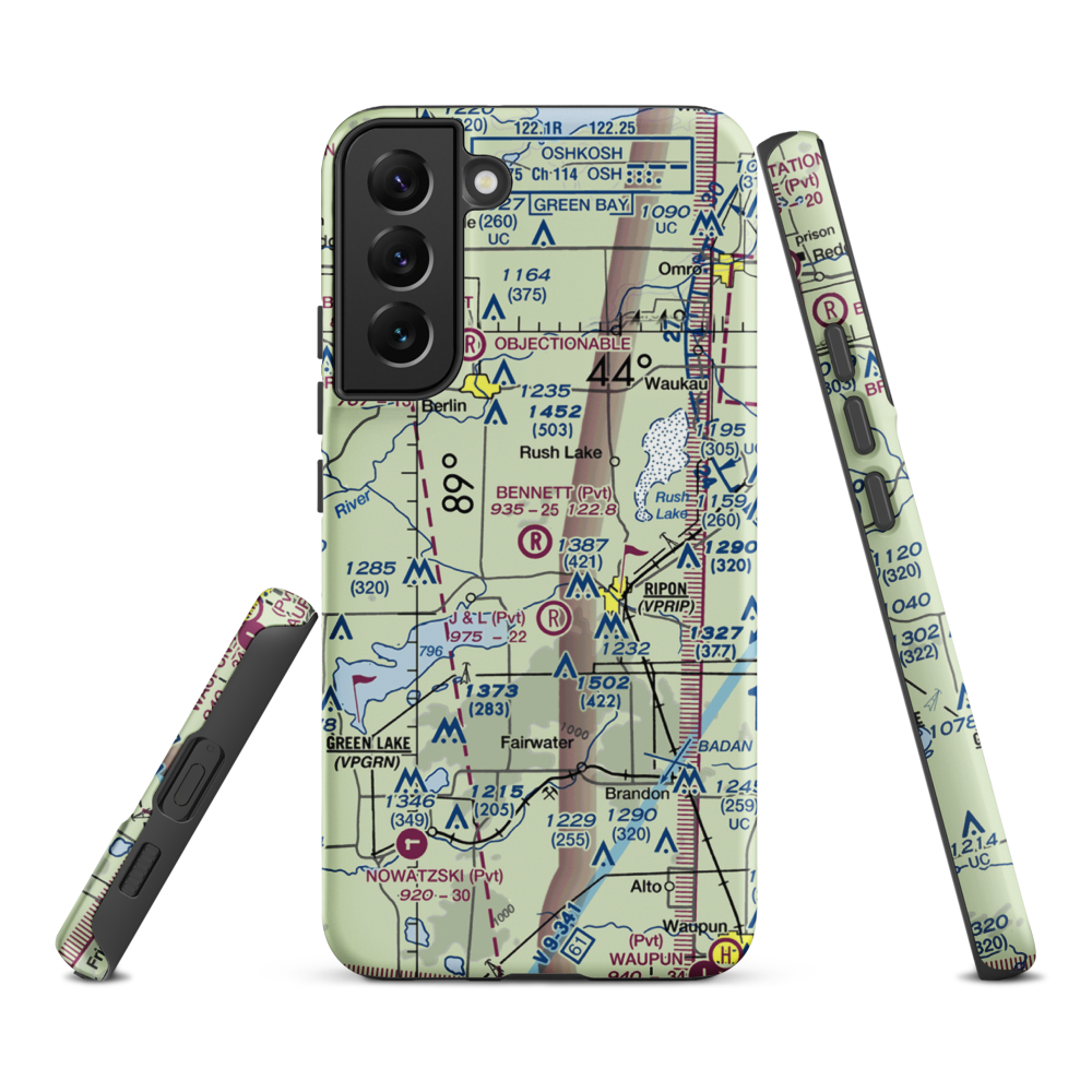 Bennet Field (WI67) VFR Sectional Samsung Phone Case Samsung Galaxy S22 Plus model shown