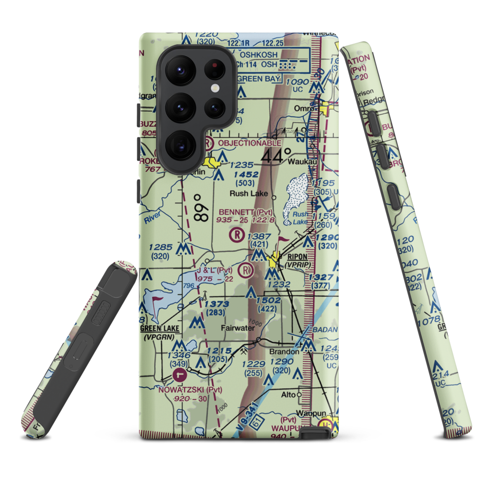 Bennet Field (WI67) VFR Sectional Samsung Phone Case Samsung Galaxy S22 Ultra model shown