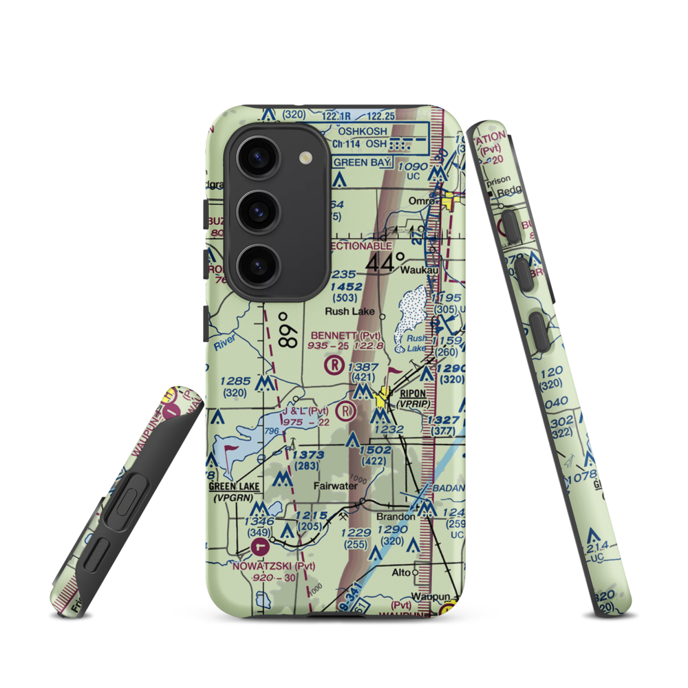 Bennet Field (WI67) VFR Sectional Samsung Phone Case Samsung Galaxy S23 model shown