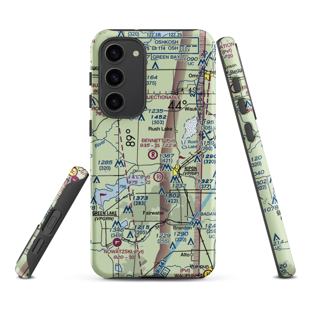 Bennet Field (WI67) VFR Sectional Samsung Phone Case Samsung Galaxy S23 Plus model shown