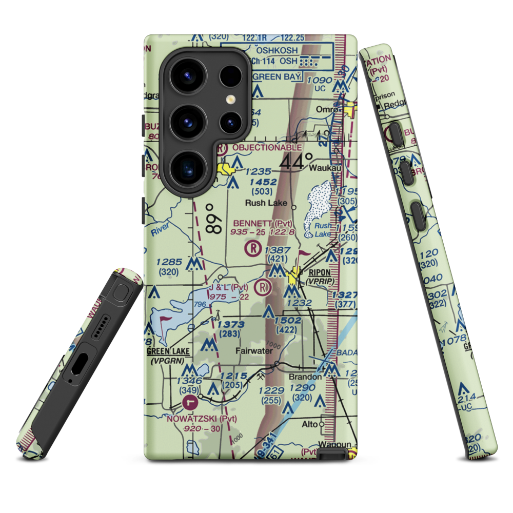 Bennet Field (WI67) VFR Sectional Samsung Phone Case Samsung Galaxy S24 Ultra model shown