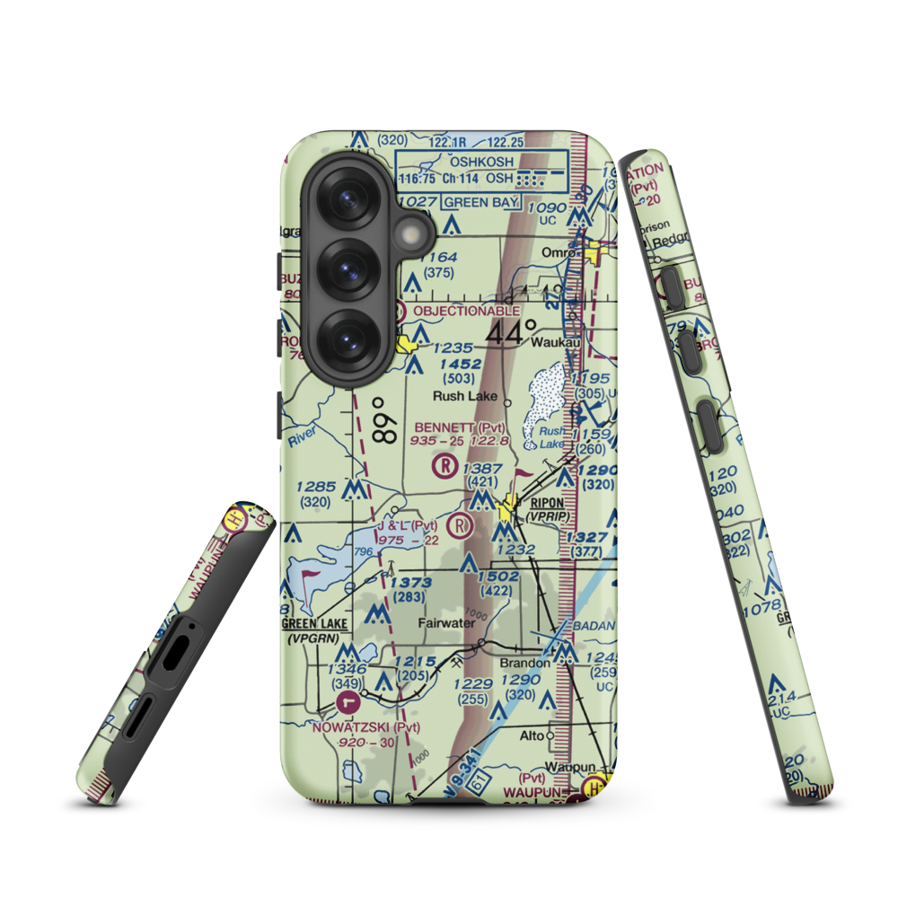 Bennet Field (WI67) VFR Sectional Samsung Phone Case Samsung Galaxy S25 model shown