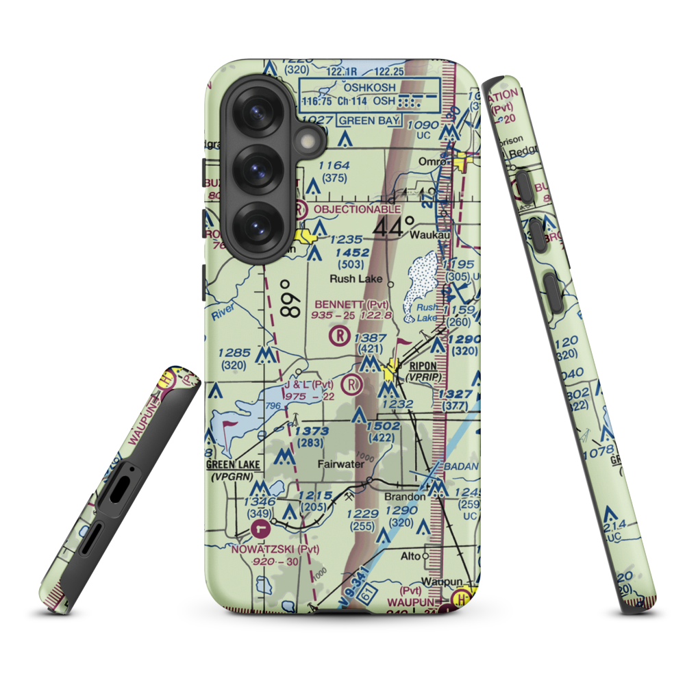 Bennet Field (WI67) VFR Sectional Samsung Phone Case Samsung Galaxy S25 Plus model shown