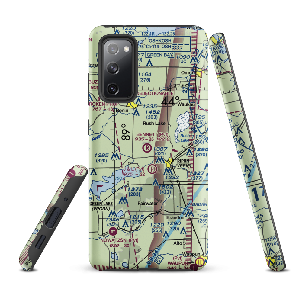 Bennet Field (WI67) VFR Sectional Samsung Phone Case Samsung Galaxy S20 FE model shown