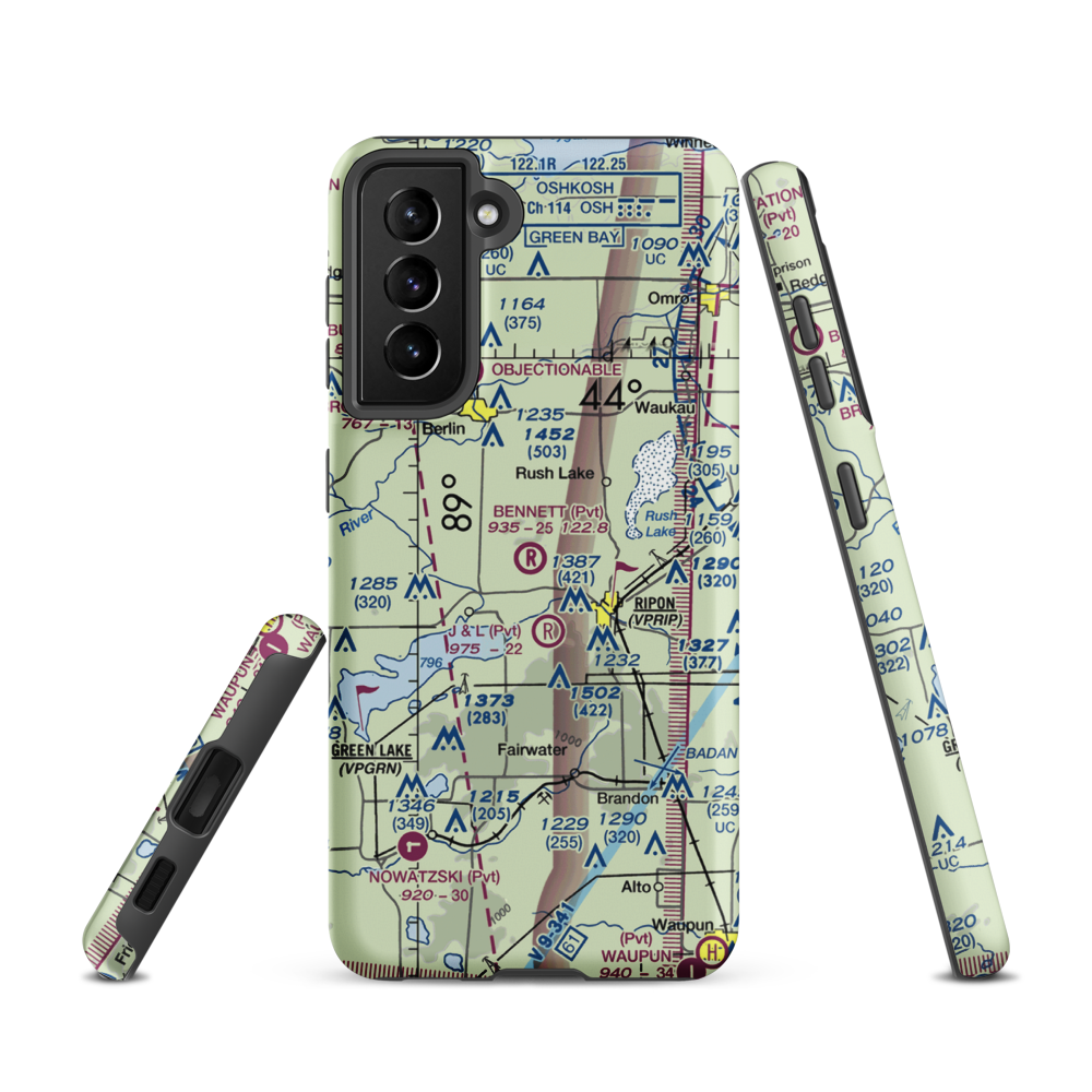 Bennet Field (WI67) VFR Sectional Samsung Phone Case Samsung Galaxy S21 model shown