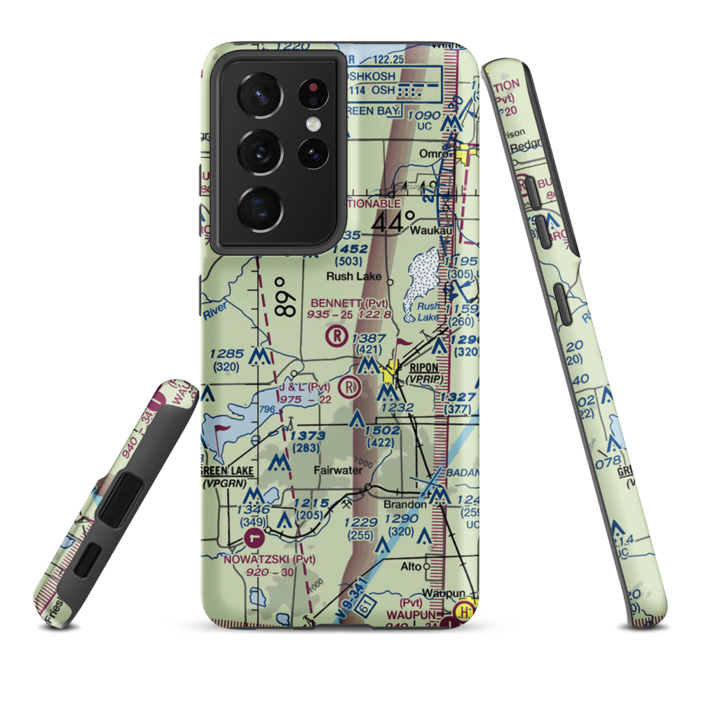 Bennet Field (WI67) VFR Sectional Samsung Phone Case Samsung Galaxy S21 Plus model shown