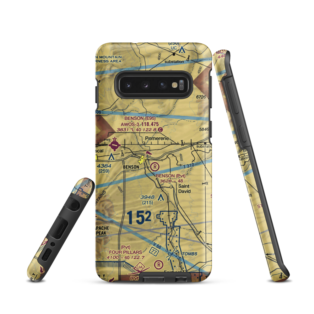 Benson Airport (31AZ) VFR Sectional Samsung Phone Case Samsung Galaxy S10 model shown