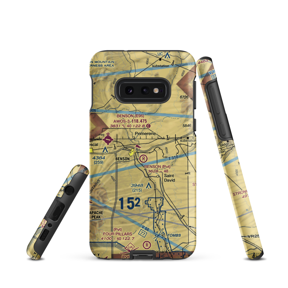 Benson Airport (31AZ) VFR Sectional Samsung Phone Case Samsung Galaxy S10e model shown