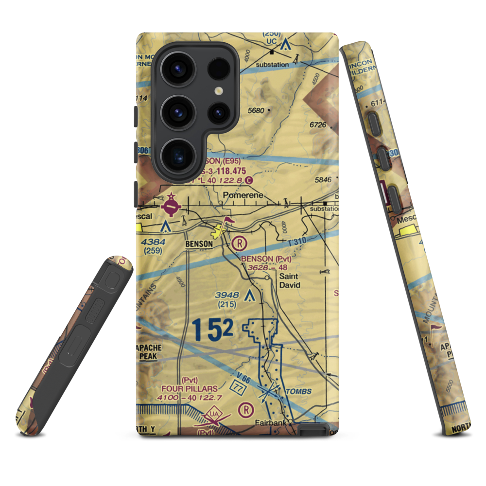 Benson Airport (31AZ) VFR Sectional Samsung Phone Case Samsung Galaxy S23 Ultra model shown