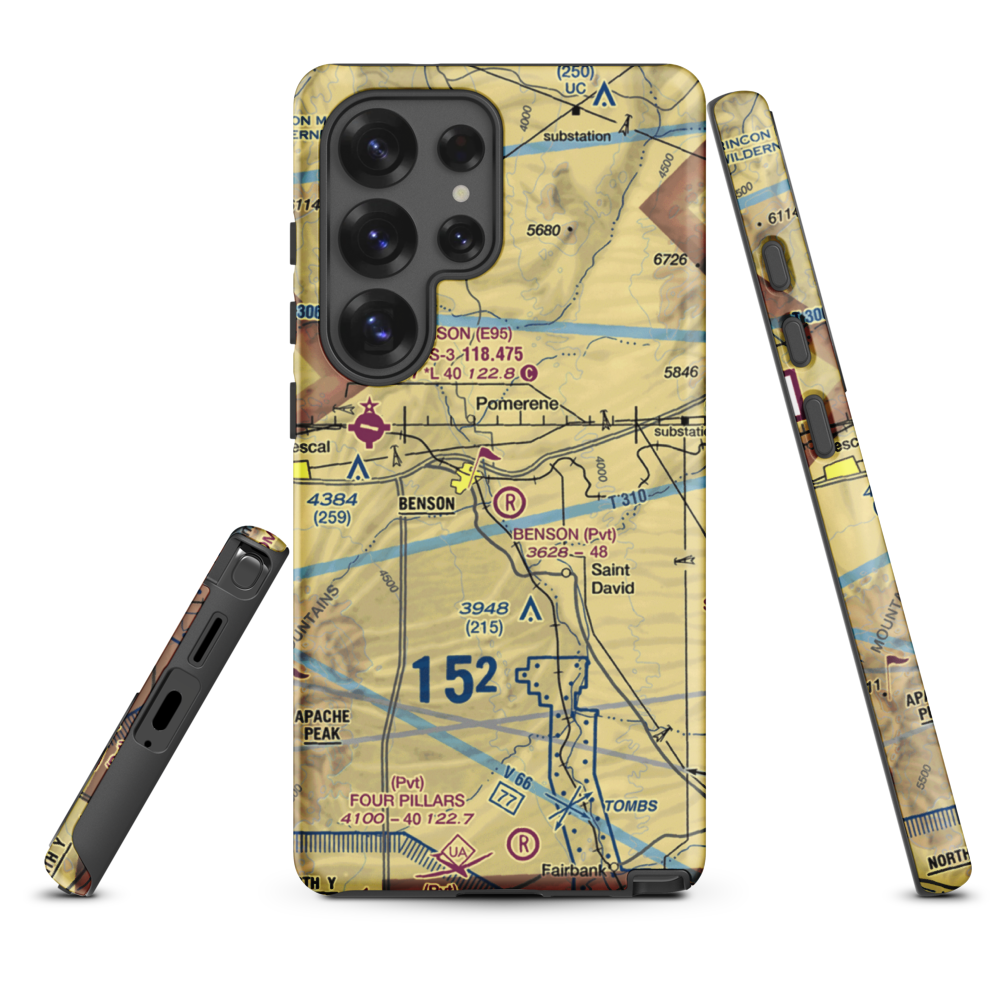 Benson Airport (31AZ) VFR Sectional Samsung Phone Case Samsung Galaxy S25 Ultra model shown