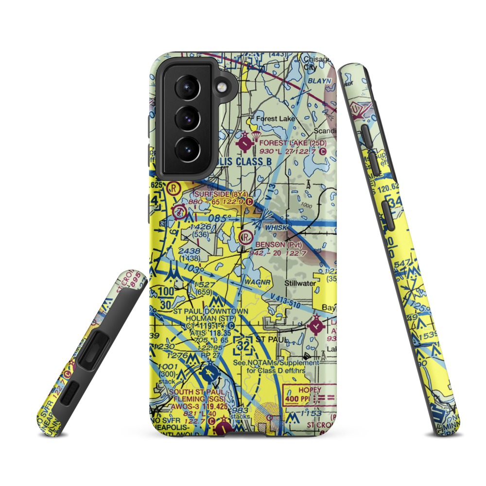 Benson Airport (6MN9) VFR Sectional Samsung Phone Case Samsung Galaxy S21 Ultra model shown