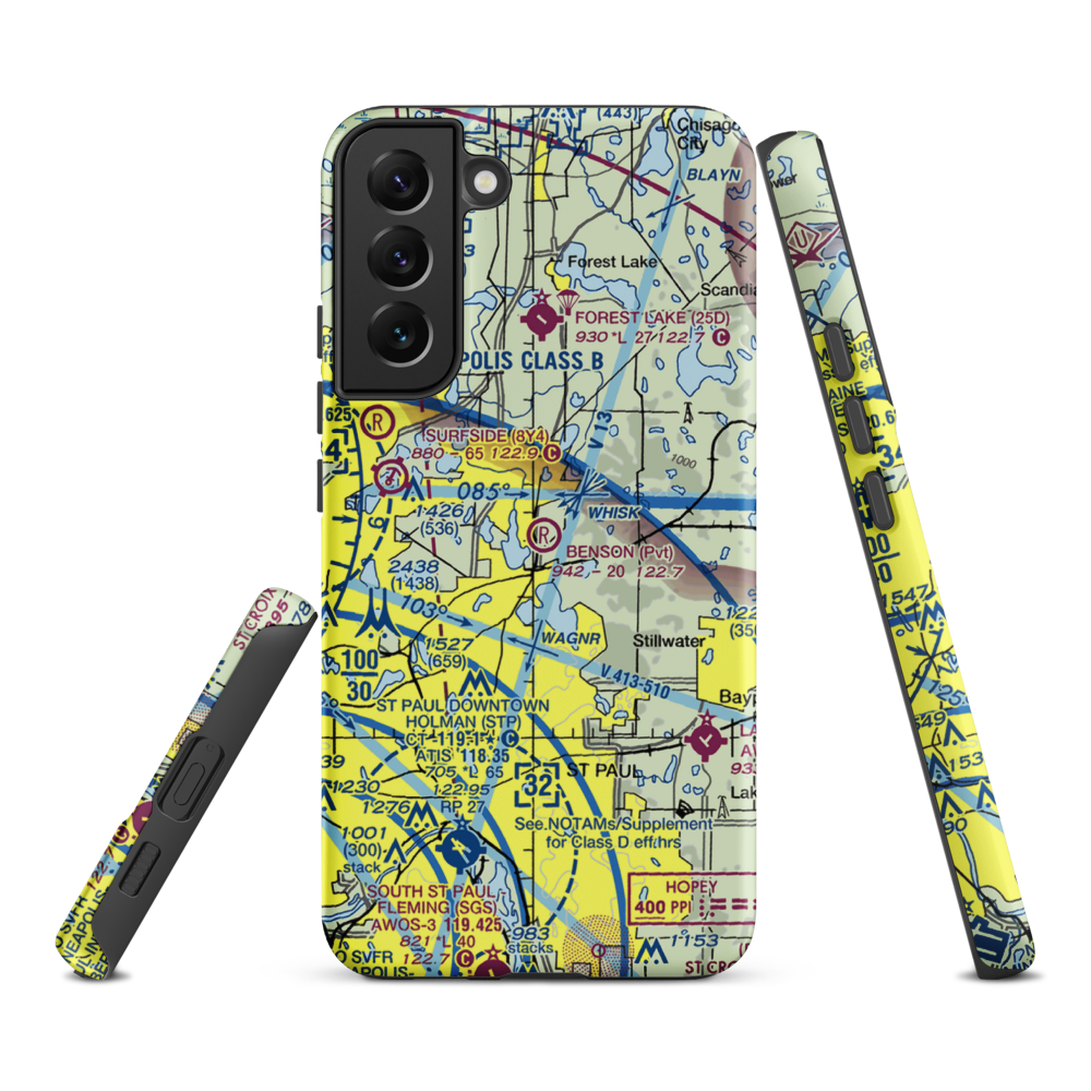Benson Airport (6MN9) VFR Sectional Samsung Phone Case Samsung Galaxy S22 Plus model shown