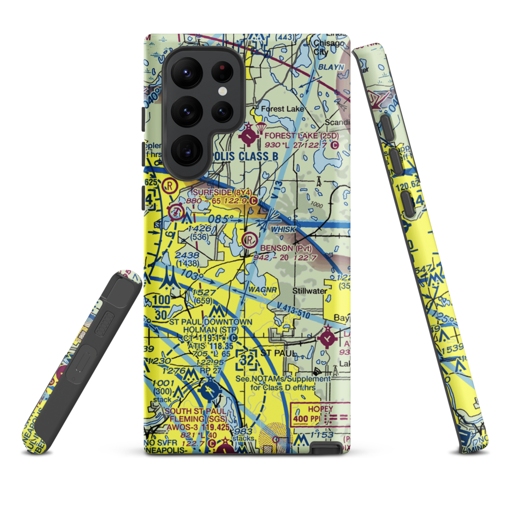 Benson Airport (6MN9) VFR Sectional Samsung Phone Case Samsung Galaxy S22 Ultra model shown