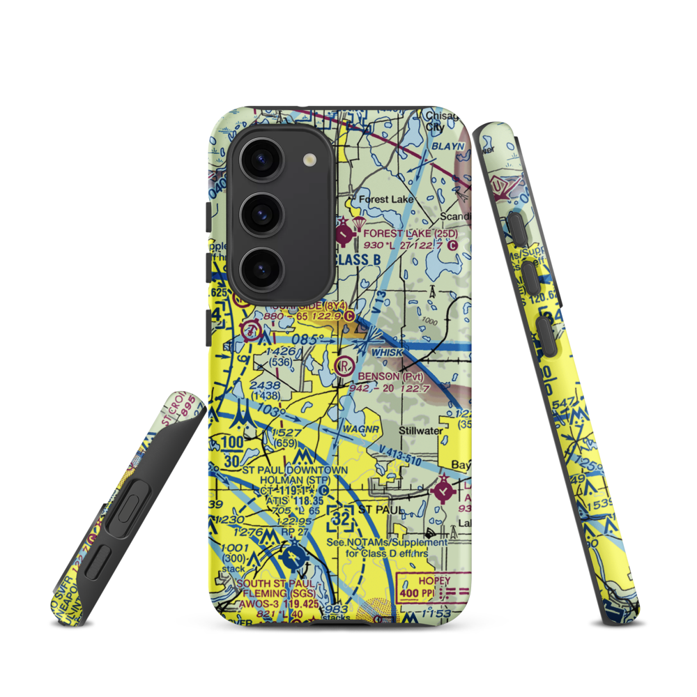 Benson Airport (6MN9) VFR Sectional Samsung Phone Case Samsung Galaxy S23 model shown
